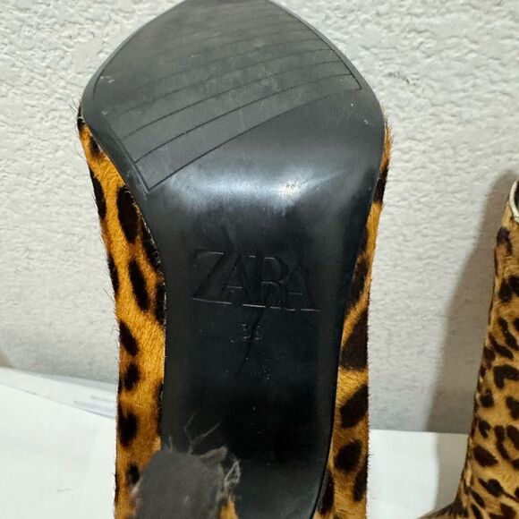 Zara heeled ankle boots size 38 - Picture 10 of 14